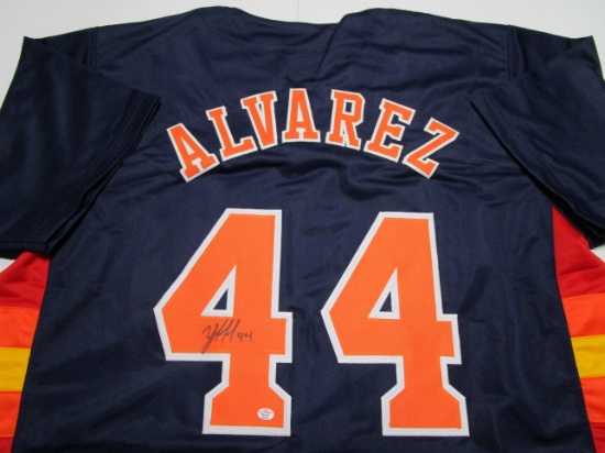 Yordan Alvarez of the Houston Astros signed autographed baseball jersey PAAS COA 374
