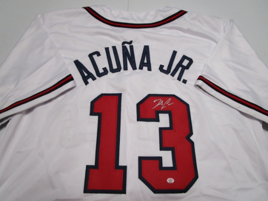 Ronald Acuna Jr of the Atlanta Braves signed autographed baseball jersey PAAS COA 884