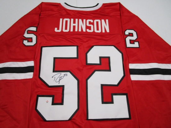 Reese Johnson of the Chicago Blackhawks signed autographed hockey jersey PAAS COA 339