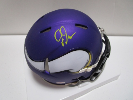 Justin Jefferson of the Minnesota Vikings signed autographed mini football helmet PAAS COA 312
