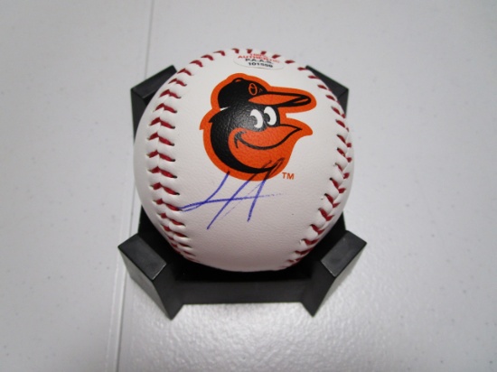 Gunnar Henderson of the Baltimore Orioles signed autographed logo baseball PAAS COA 559