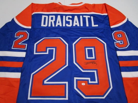 Leon Draisaitl of the Edmonton Oilers signed autographed hockey jersey PAAS COA 453