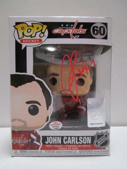 John Carlson of the Washington Capitals signed autographed Funko Pop figure PAAS COA 387