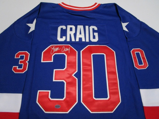 Jim Craig of Team USA signed autographed hockey jersey Legends COA 476