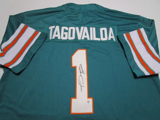 Tua Tagovailoa of the Miami Dolphins signed autographed football jersey PAAS COA 899