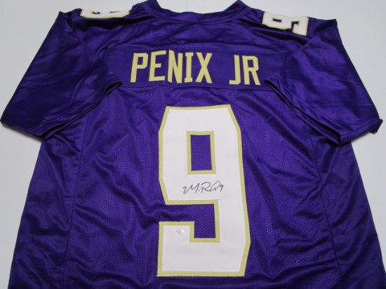 Michael Penix Jr of the Washington Huskies signed autographed football jersey PAAS COA 818