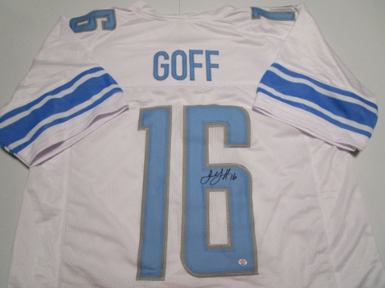 Jared Goff of the Detroit Lions signed autographed football jersey PAAS COA 847