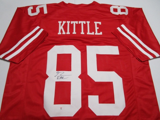 George Kittle of the San Francisco 49ers signed autographed football jersey PAAS COA 032