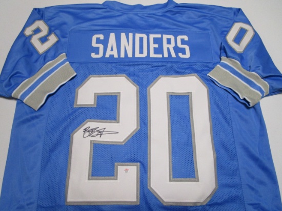 Barry Sanders of the Detroit Lions signed autographed football jersey PAAS COA 737