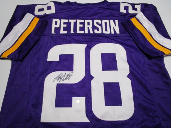 Adrian Peterson of the Minnesota Vikings signed autographed football jersey PAAS COA 625