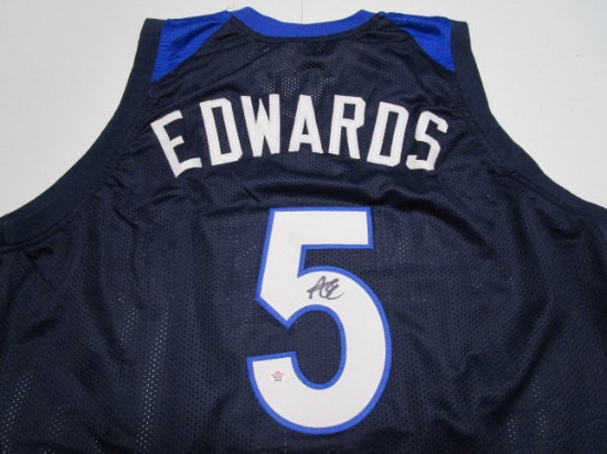 Anthony Edwards of the Minnesota Timberwolves signed autographed basketball jersey PAAS COA 383