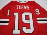 Jonathan Toews of the Chicago Blackhawks signed autographed hockey jersey PAAS COA 663