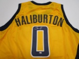 Tyrese Haliburton of the Indiana Pacers signed autographed basketball jersey PAAS COA 180