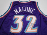 Karl Malone of the Utah Jazz signed autographed basketball jersey PAAS COA 579