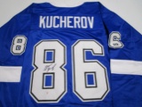Nikita Kucherov of the Tampa Bay Lightning signed autographed hockey jersey PAAS COA 021