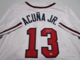 Ronald Acuna Jr of the Atlanta Braves signed autographed baseball jersey PAAS COA 884