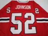 Reese Johnson of the Chicago Blackhawks signed autographed hockey jersey PAAS COA 339