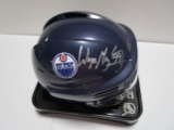 Wayne Gretzky of the Edmonton Oilers signed autographed mini hockey helmet PAAS COA 457