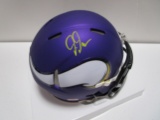 Justin Jefferson of the Minnesota Vikings signed autographed mini football helmet PAAS COA 312