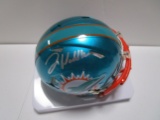 Jaylen Waddle of the Miami Dolphins signed autographed mini football helmet PAAS COA 008