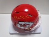 Patrick Mahomes II of the KC Chiefs signed autographed mini football helmet TAA COA 779