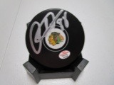Patrick Kane of the Chicago Blackhawks signed autographed logo hockey puck PAAS COA 322