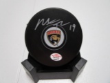 Matthew Tkachuk of the Florida Panthers signed autographed logo hockey puck PAAS COA 313