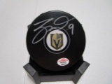 Jack Eichel of the LV Golden Knights signed autographed logo hockey puck PAAS COA 272