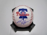 Bryce Harper of the Philadelphia Phillies signed autographed logo baseball PAAS COA 156