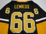 Mario Lemieux of the Pittsburgh Penguins signed autographed hockey jersey PAAS COA 799