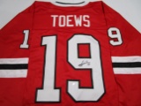 Jonathan Toews of the Chicago Blackhawks signed autographed hockey jersey PAAS COA 660