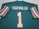 Tua Tagovailoa of the Miami Dolphins signed autographed football jersey PAAS COA 899