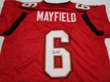 Baker Mayfield of the Tampa Bay Buccaneers signed autographed football jersey PAAS COA 788
