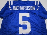 Anthony Richardson of the Indianapolis Colts signed autographed football jersey PAAS COA 709