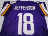 Justin Jefferson of the Minnesota Vikings signed autographed football jersey PAAS COA 310
