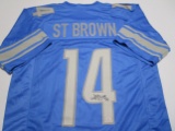 Amon-Ra St Brown of the Detroit Lions signed autographed football jersey PAAS COA 400