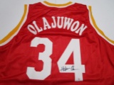 Hakeem Olajuwon of the Houston Rockets signed autographed basketball jersey PAAS COA 546