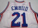 Joel Embiid of the Philadelphia 76ers signed autographed basketball jersey PAAS COA 402