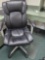 Rolling Executive Leather Office Chair with Plastic Chair Mat