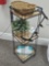 Three Tier Side Table with Contents - Includes Halloween and Christmas Lot