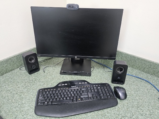 HP VH240A 24" Full HD IPS LED Monitor with Mouse, Camera and Speakers
