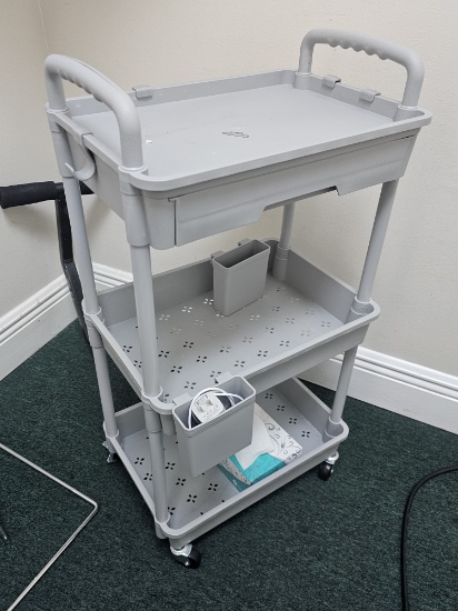 Three Tier Medical Rolling Cart