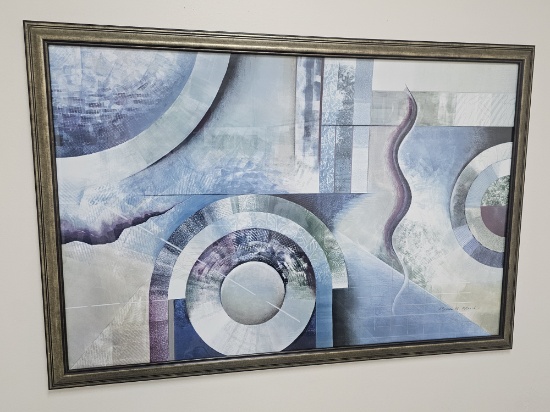 60" x 38" Artist Signed Framed Wall Art