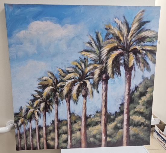 Large Stretched Canvas Wall Art Lot
