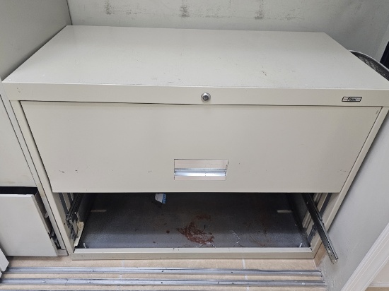 Filex 36" Two Drawer Locking Metal Filing Cabinet
