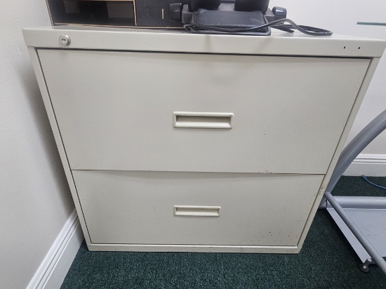 36" Two Drawer Locking Metal Filing Cabinet