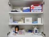 Large Cabinet Contents of First Aid Supplies