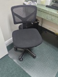 Mesh Back Armless Office Chairs - Includes (2) Plastic Chair Mats