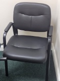 Leather Cushioned Metal Client Chairs