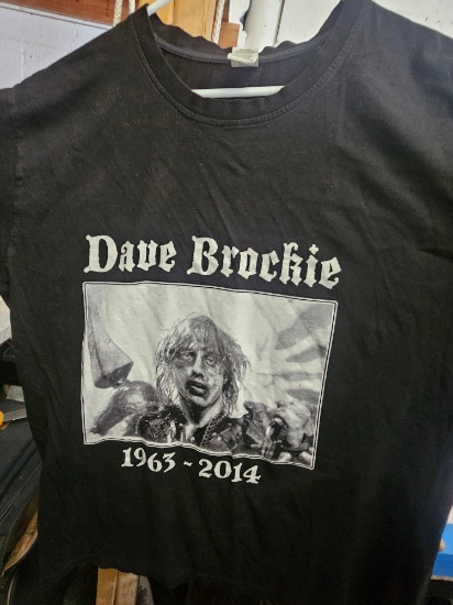 Gwar Singer Davie Brockie T-shirt Only Given Out at Funeral in Richmond, VA Aug 15th 2014 - His Firs